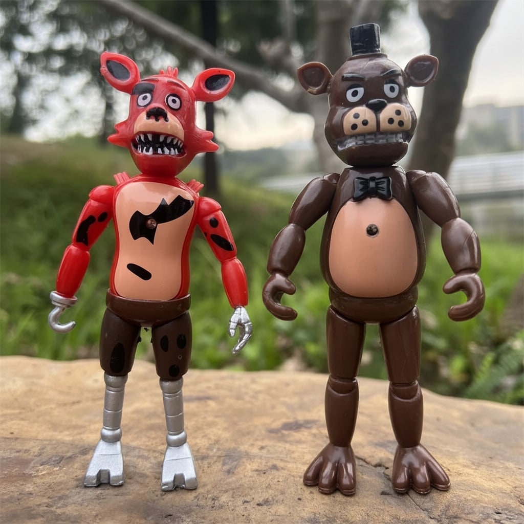 Halloween Lights Up Horror Action Figures Set of 5 with Poseable Joints for Spooky Display
