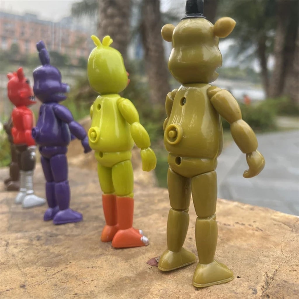 Halloween Lights Up Horror Action Figures Set of 5 with Poseable Joints for Spooky Display