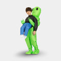 Inflatable Alien Costume Blow Up Piggyback Outfit with Built In Fan