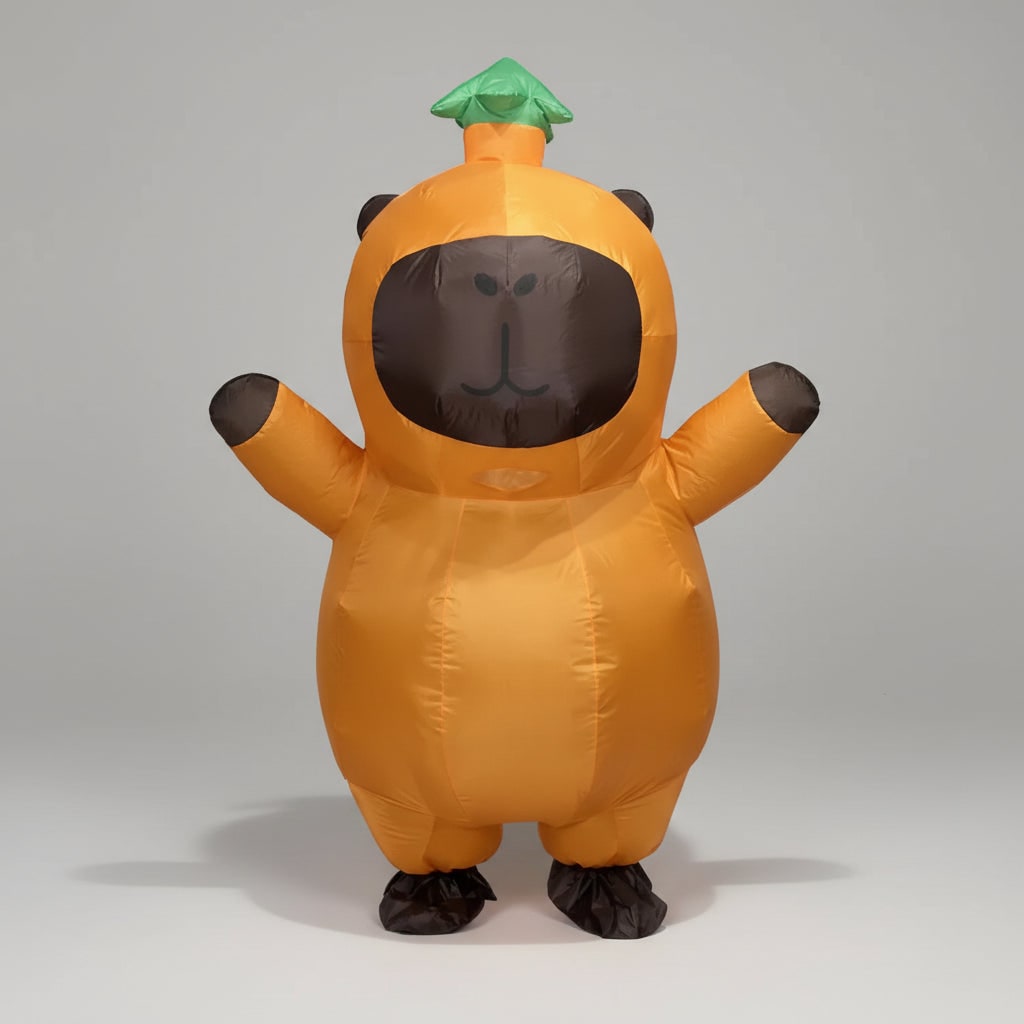 Inflatable Halloween Costume Capybara Suit with Built In Fan and Mesh Window