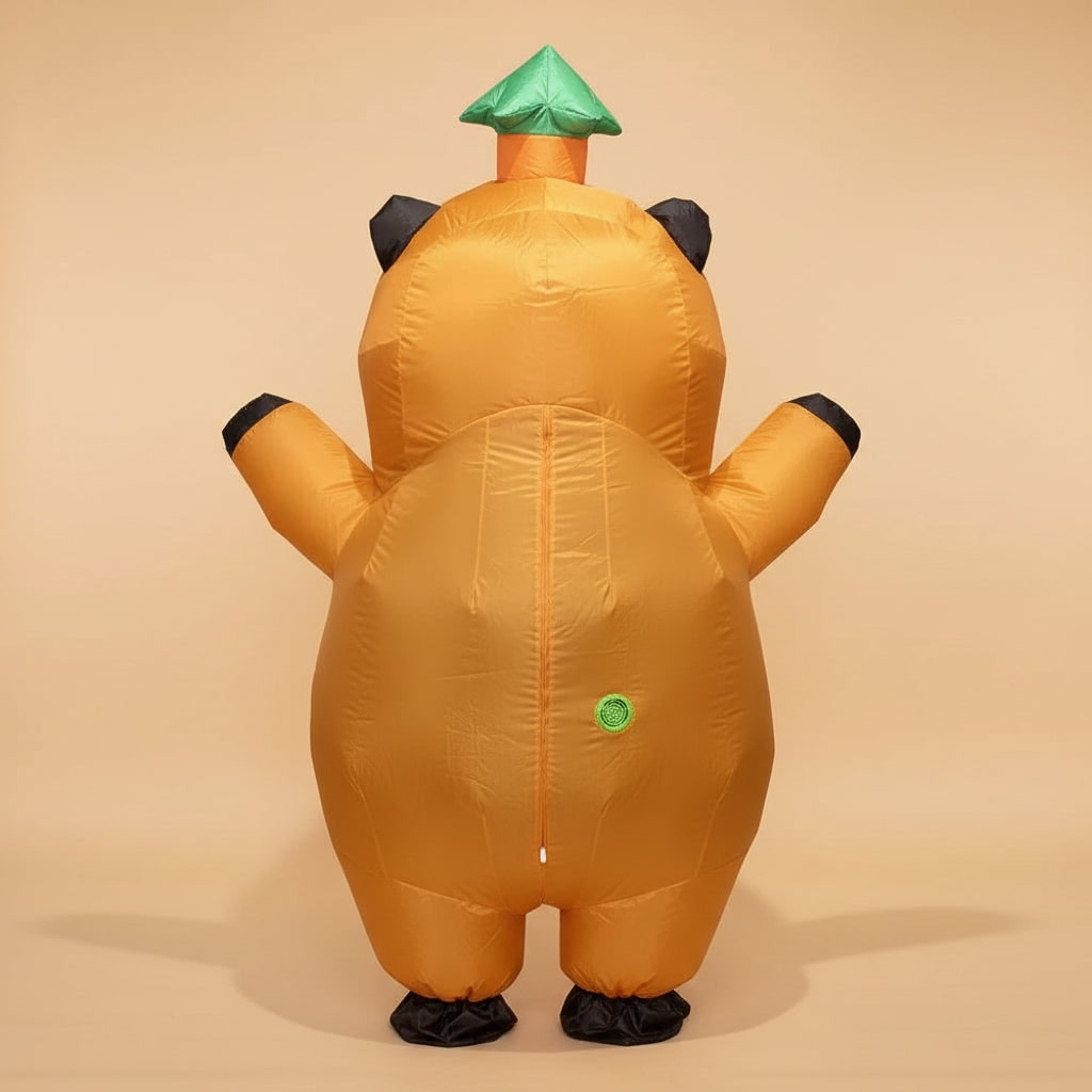 Inflatable Halloween Costume Capybara Suit with Built In Fan and Mesh Window