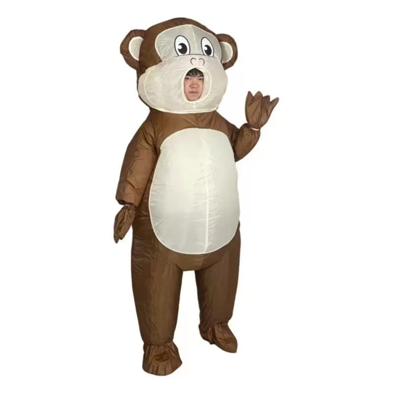 Funny Halloween Costumes Inflatable Full Body Animal Outfit with Clear Viewing Window for Adults