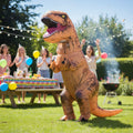 T Rex Inflatable Costume for Halloween Blow Up Full Body Dinosaur Suit with Built-In Fan