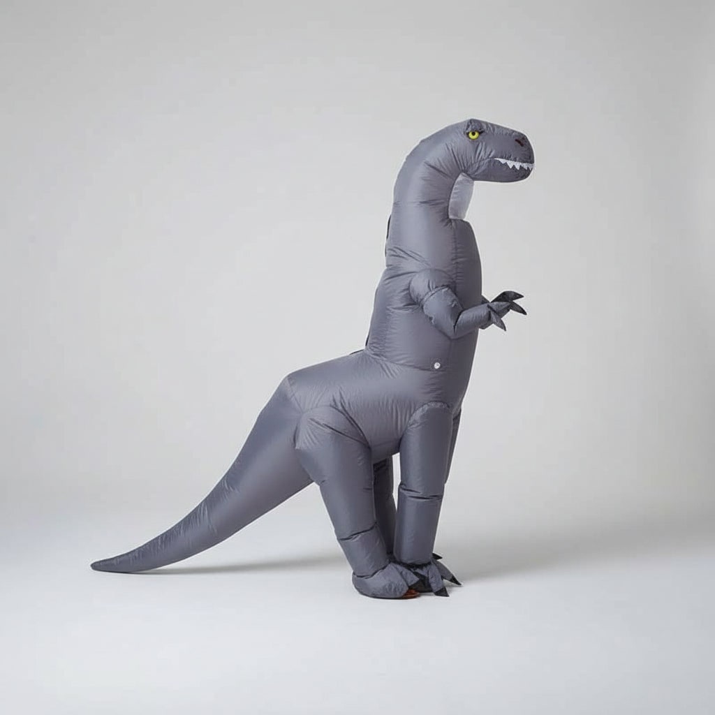 Inflatable Dinosaur Costume Long Neck Sauropod Suit with Built In Fan for Parties