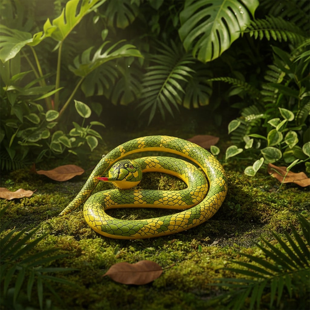 Inflatable Snake Halloween Garden Decorations with Waterproof Printed Scale Detail