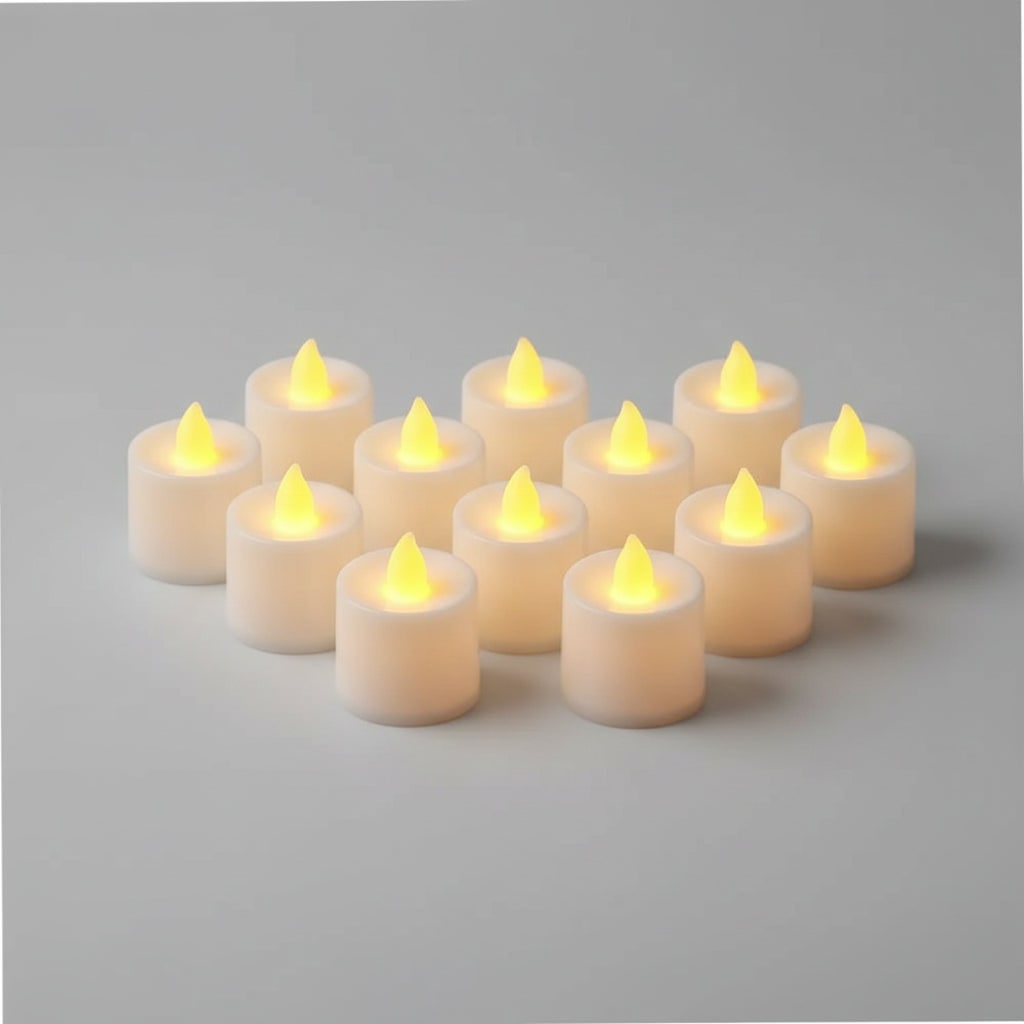 Flickering LED Halloween Candles with Battery Power and Wavy Melted Edge Rims