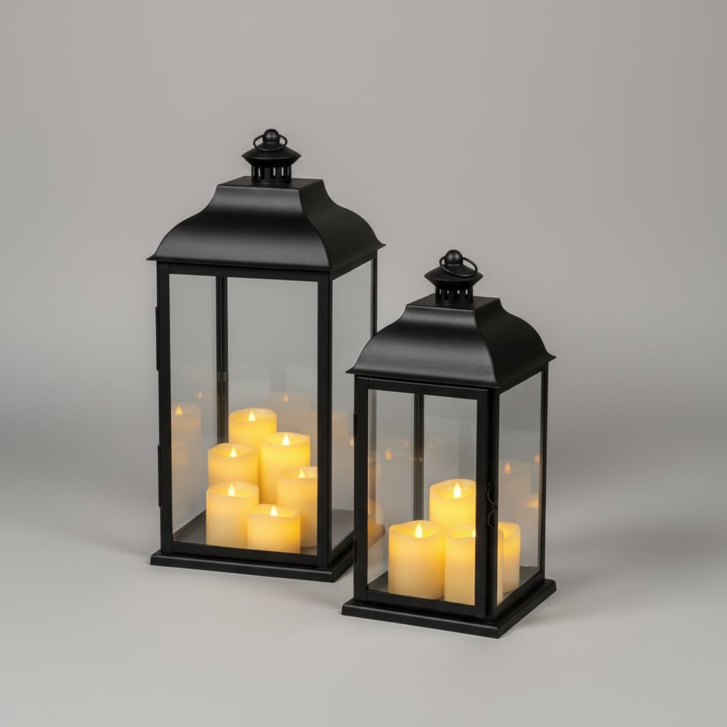 Flickering LED Halloween Candles with Battery Power and Wavy Melted Edge Rims