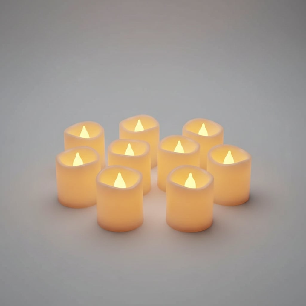 Flickering LED Halloween Candles with Battery Power and Wavy Melted Edge Rims