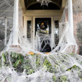 Giant Stretchy Spider Web Decoration for Outdoor Yard Fences and Porch Display