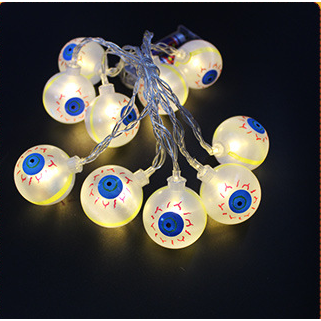 Halloween Lights Outdoor String with Pumpkin Ghost Bat and Skull Covers 10 LED Battery