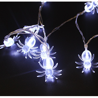 Halloween Lights Outdoor String with Pumpkin Ghost Bat and Skull Covers 10 LED Battery
