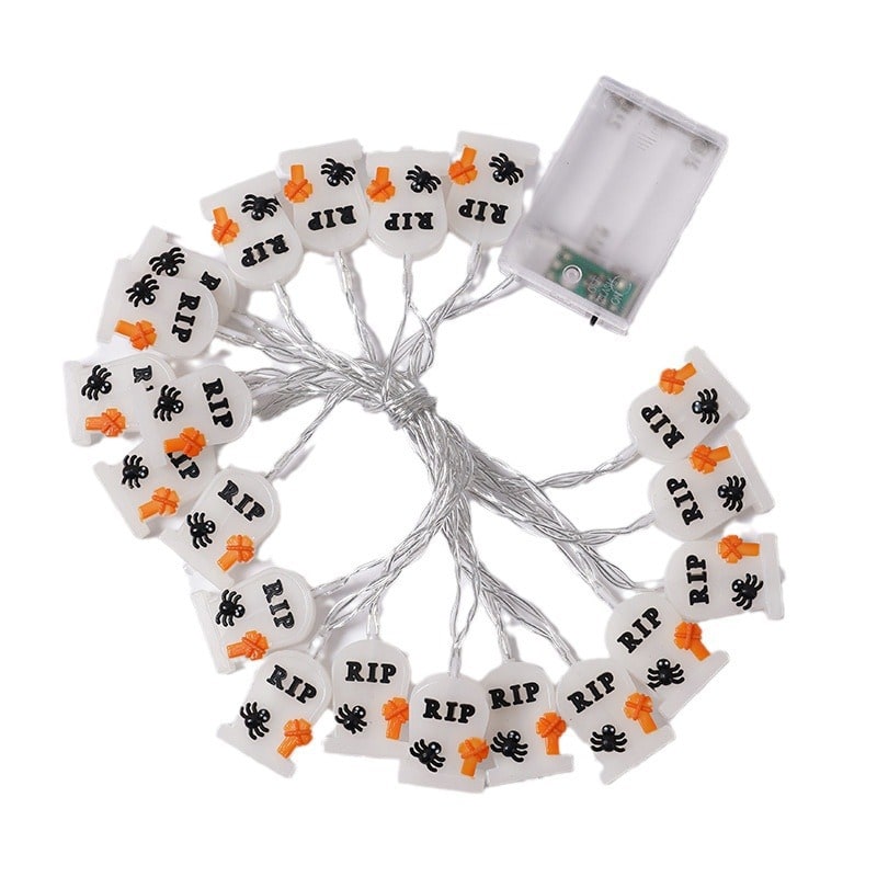 Halloween Decorations Outdoor Fairy Lights with Battery Operated Warm White LED for Patio Yard