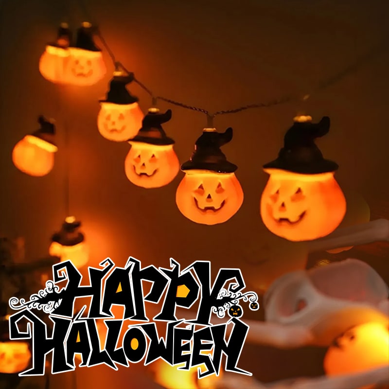 Halloween Decorations Outdoor Fairy Lights with Battery Operated Warm White LED for Patio Yard