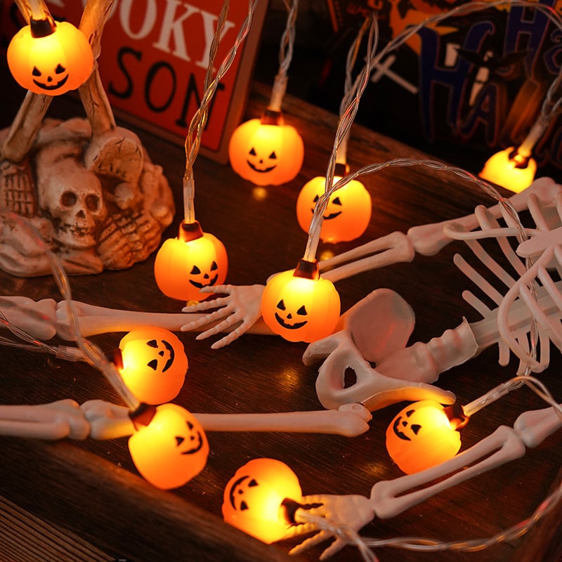 Halloween Decorations Outdoor Fairy Lights with Battery Operated Warm White LED for Patio Yard