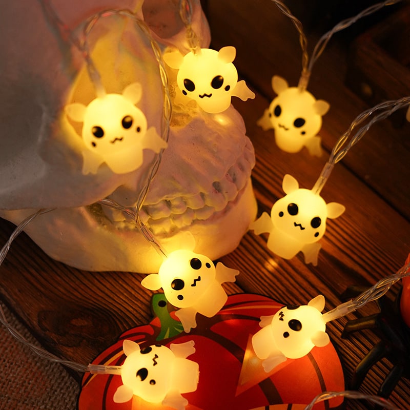 Halloween Decorations Outdoor Fairy Lights with Battery Operated Warm White LED for Patio Yard