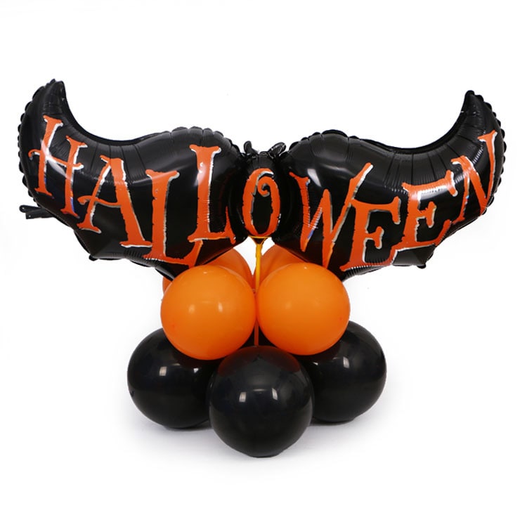 Halloween Party Decorations Kit with Foil Letter Balloons Bat Spider and Pumpkin Tassels