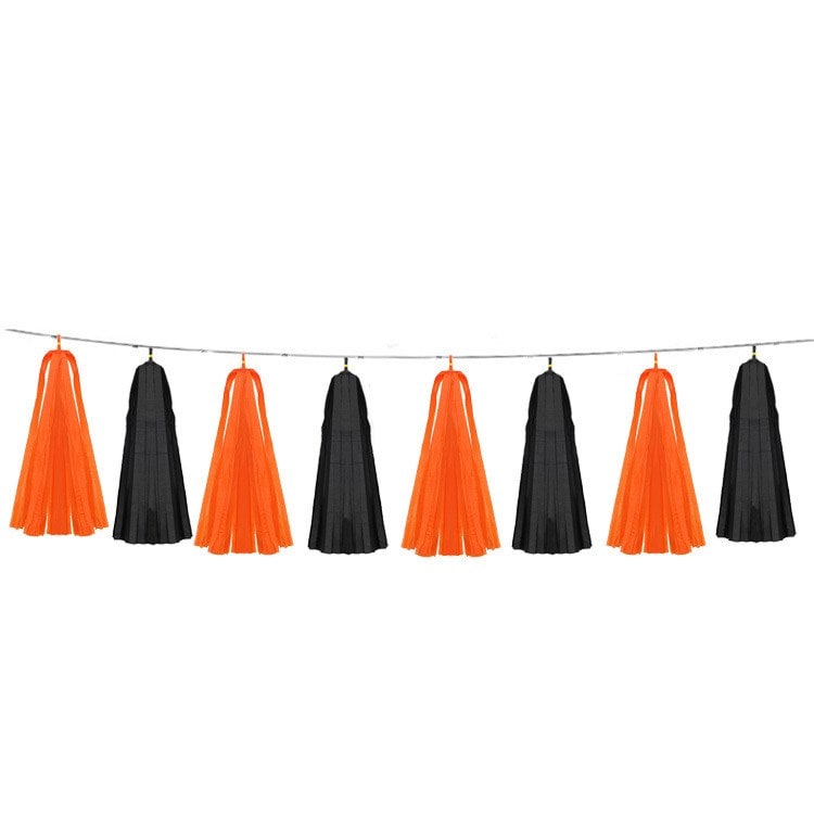 Halloween Party Decorations Kit with Foil Letter Balloons Bat Spider and Pumpkin Tassels