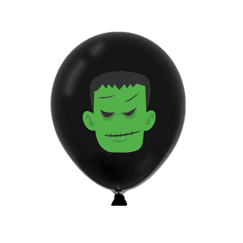 Halloween Party Decorations with Spooky Printed Latex Balloons Pumpkin and Bat Designs