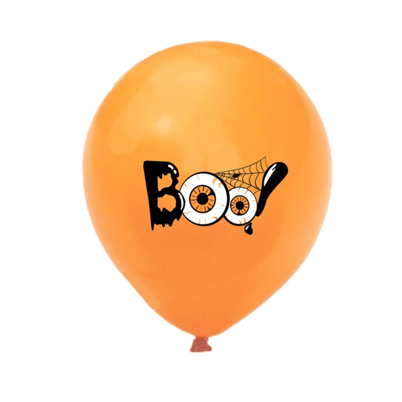 Halloween Party Decorations with Spooky Printed Latex Balloons Pumpkin and Bat Designs