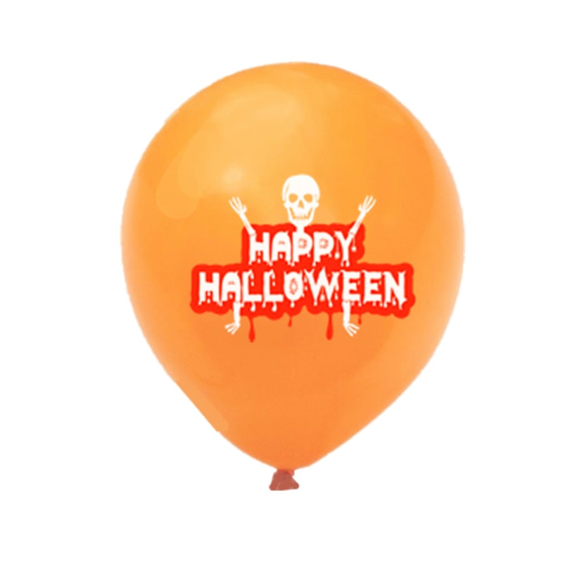 Halloween Party Decorations with Spooky Printed Latex Balloons Pumpkin and Bat Designs