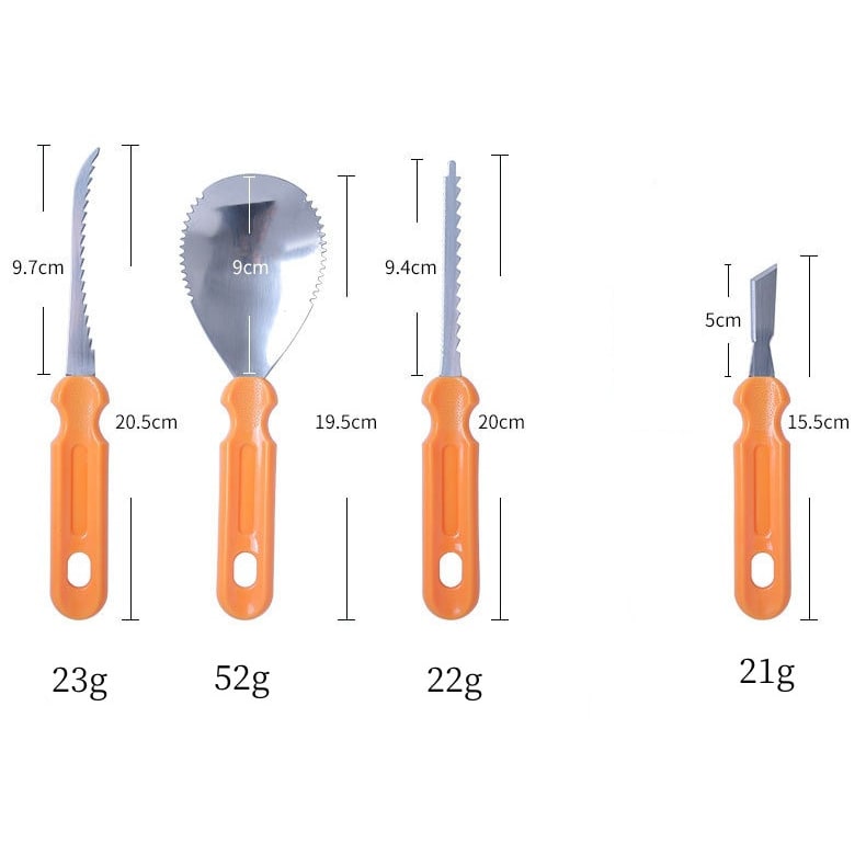 Pumpkin Carving Tools with Stainless Steel Saw Blades and Moulded Grip Handles