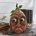 Halloween Pumpkin Faces Resin Decorations with Hand Painted Expressive Eyes for Front Door