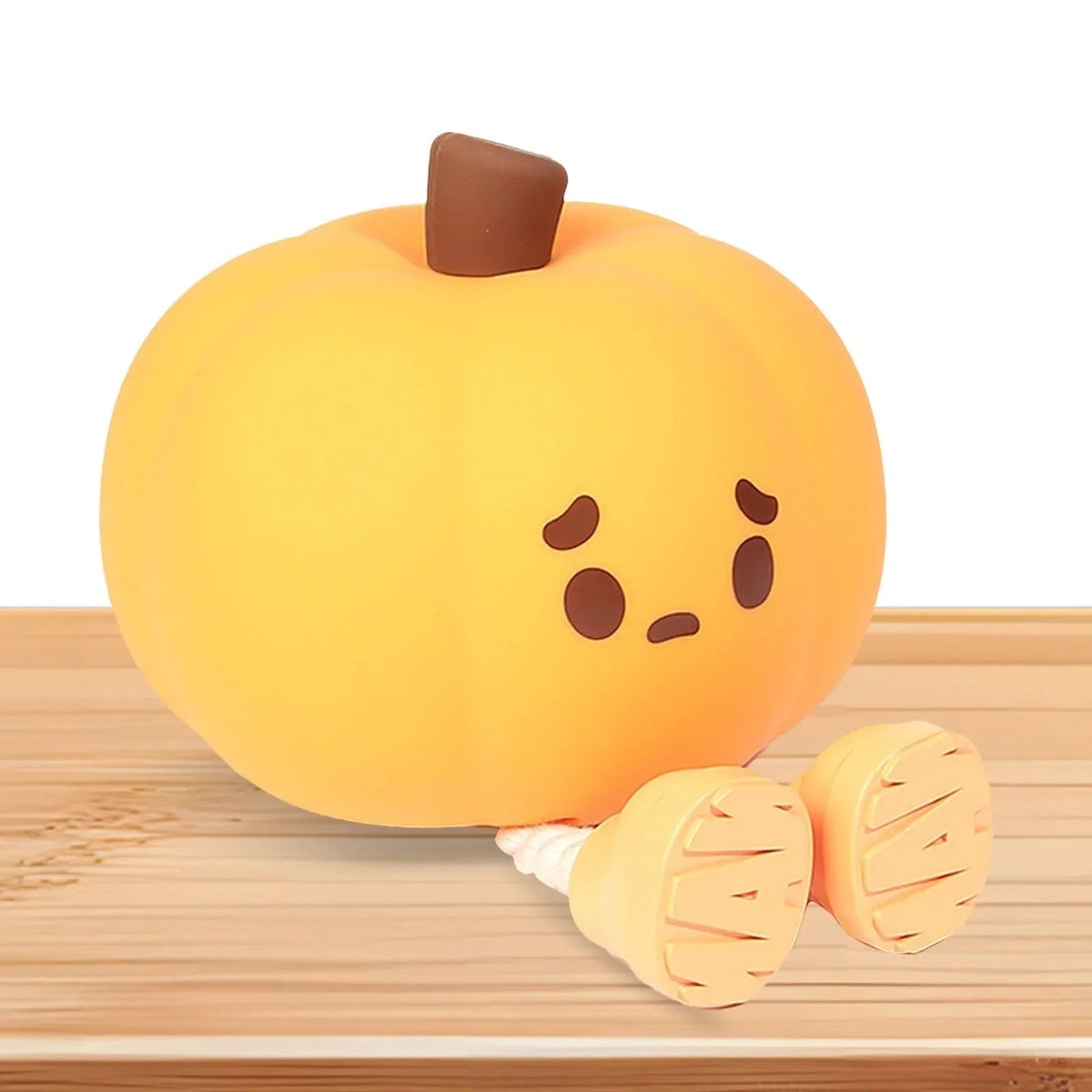 Rechargeable Halloween Pumpkin Night Light with Sad Face and Dangling Legs