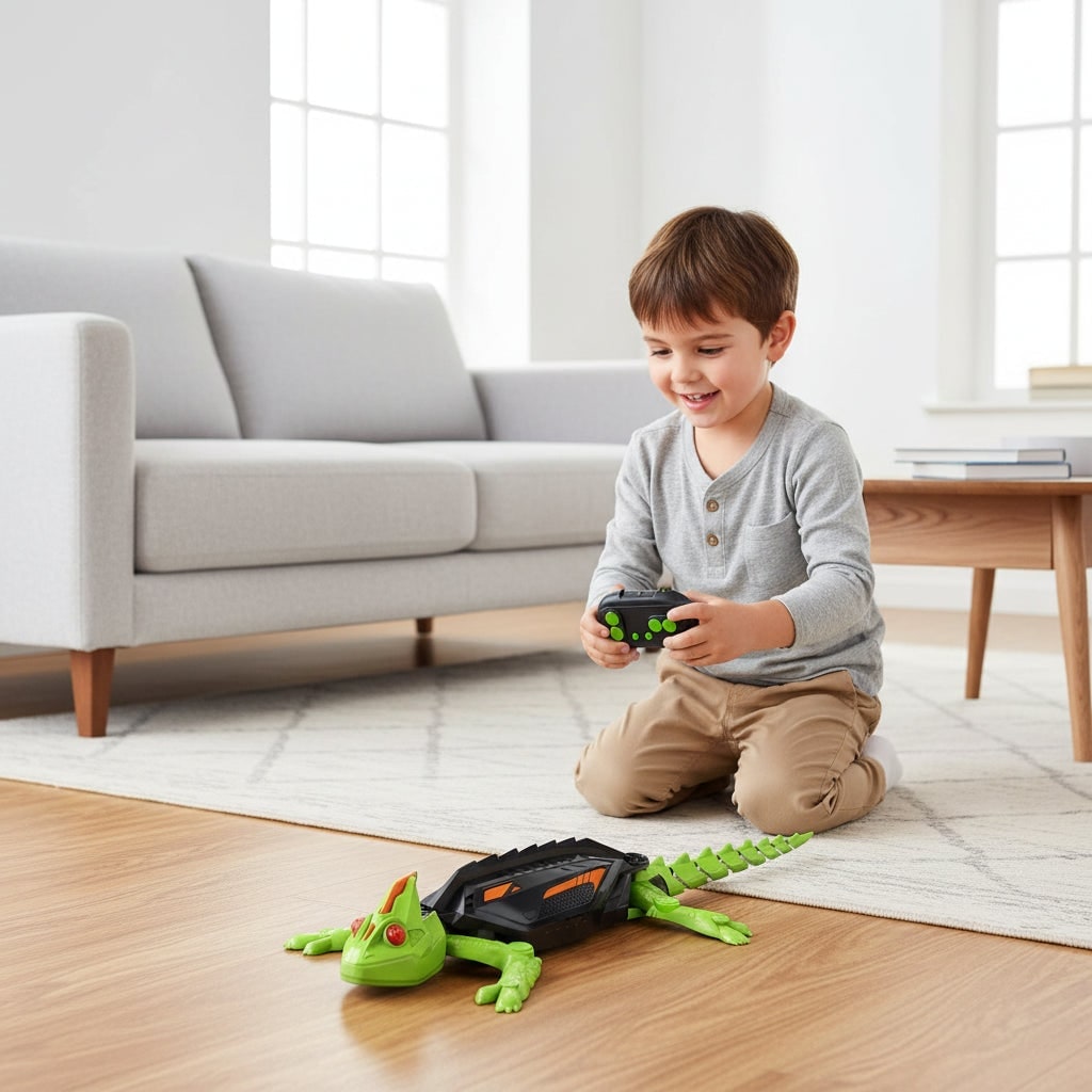 Halloween Spider Remote Control Wall Climbing Toy with Glowing Eyes and Web Pattern