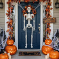 Halloween Skeleton Life Size Poseable Prop with Articulated Joints and Movable Jaw