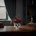 Halloween Decorations Skull and Rose Building Blocks Kit with Thorn Crown for Gothic Tabletop Decor