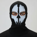 Halloween Face Mask with Skull Graphic Knit Balaclava for Skiing and Costume Parties