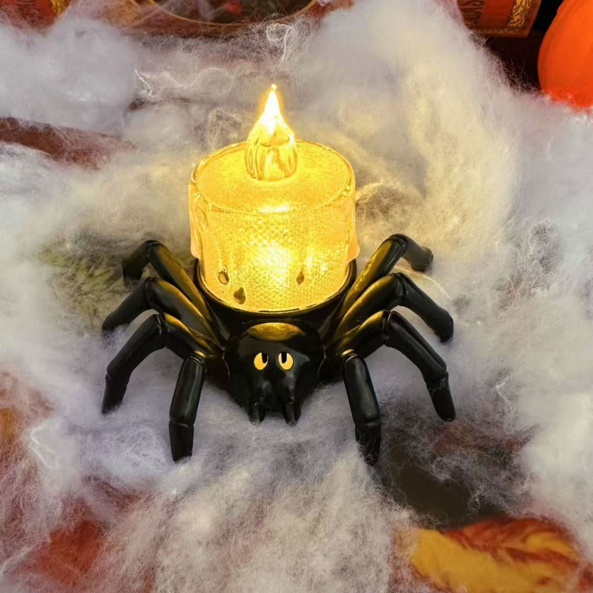 Halloween Lights with Battery Powered Flameless Tea Holders and Flicker Glow