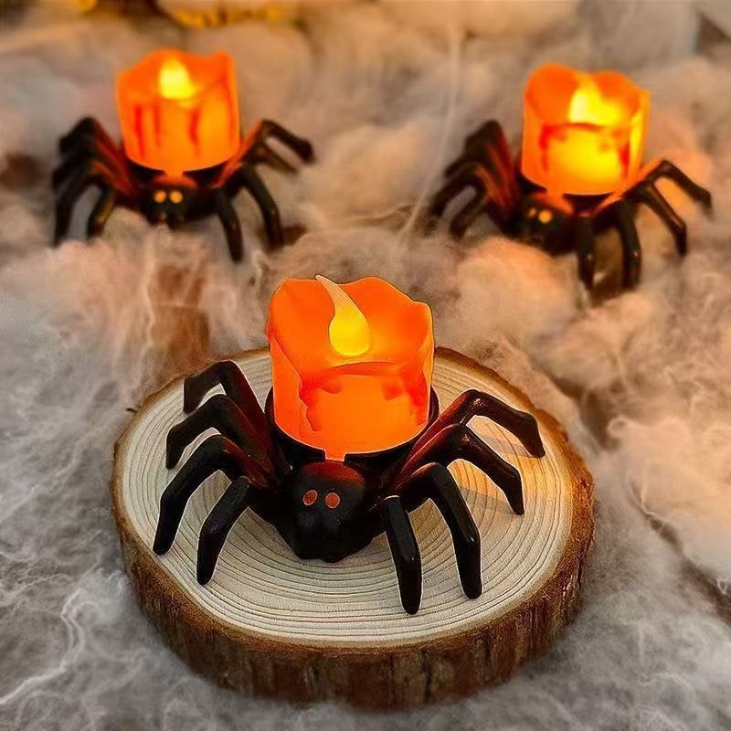Halloween Lights with Battery Powered Flameless Tea Holders and Flicker Glow