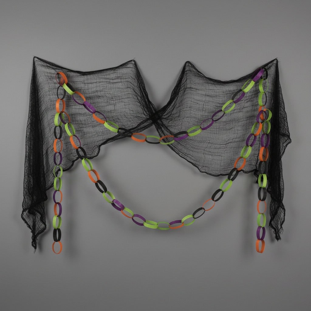 Black Gauze Netting Halloween House Decorations Creepy Cloth for Haunted Displays