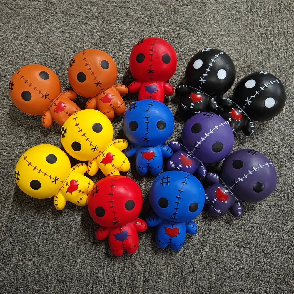 Halloween Party Favour Squishy Voodoo Doll Slow Rising Foam Stress Toy with Stitched Heart