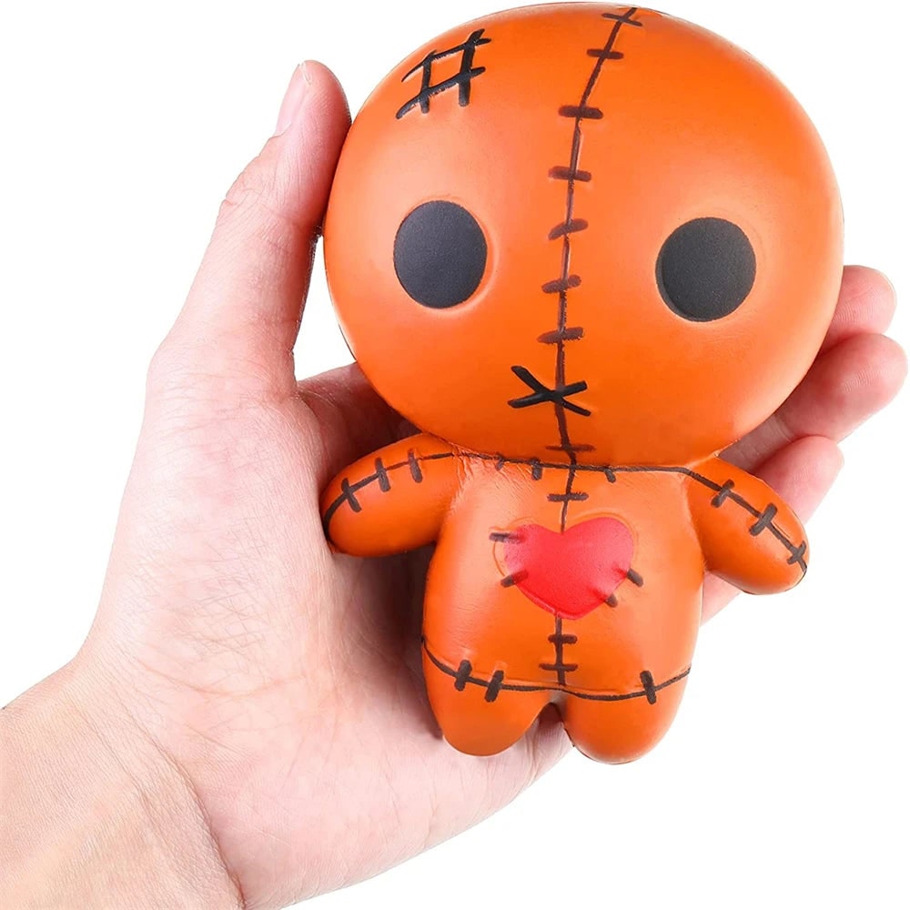 Halloween Party Favour Squishy Voodoo Doll Slow Rising Foam Stress Toy with Stitched Heart