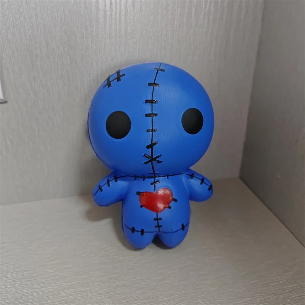 Halloween Party Favor Squishy Voodoo Doll Slow Rising Foam Stress Toy with Stitched Heart