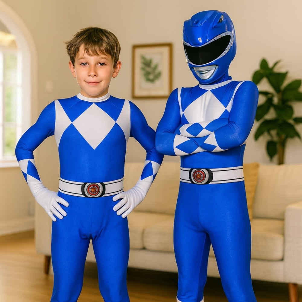 Halloween Costumes for Kids Superhero Jumpsuit with Mask Gloves and Boot Covers