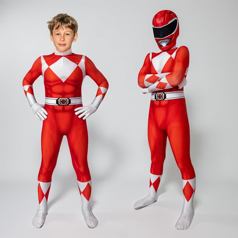 Halloween Costumes for Kids Superhero Jumpsuit with Mask Gloves and Boot Covers