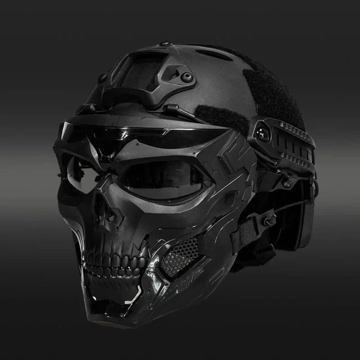 Halloween Face Mask with Tactical Skull Design Protective Goggles and Vented Cheeks for Airsoft