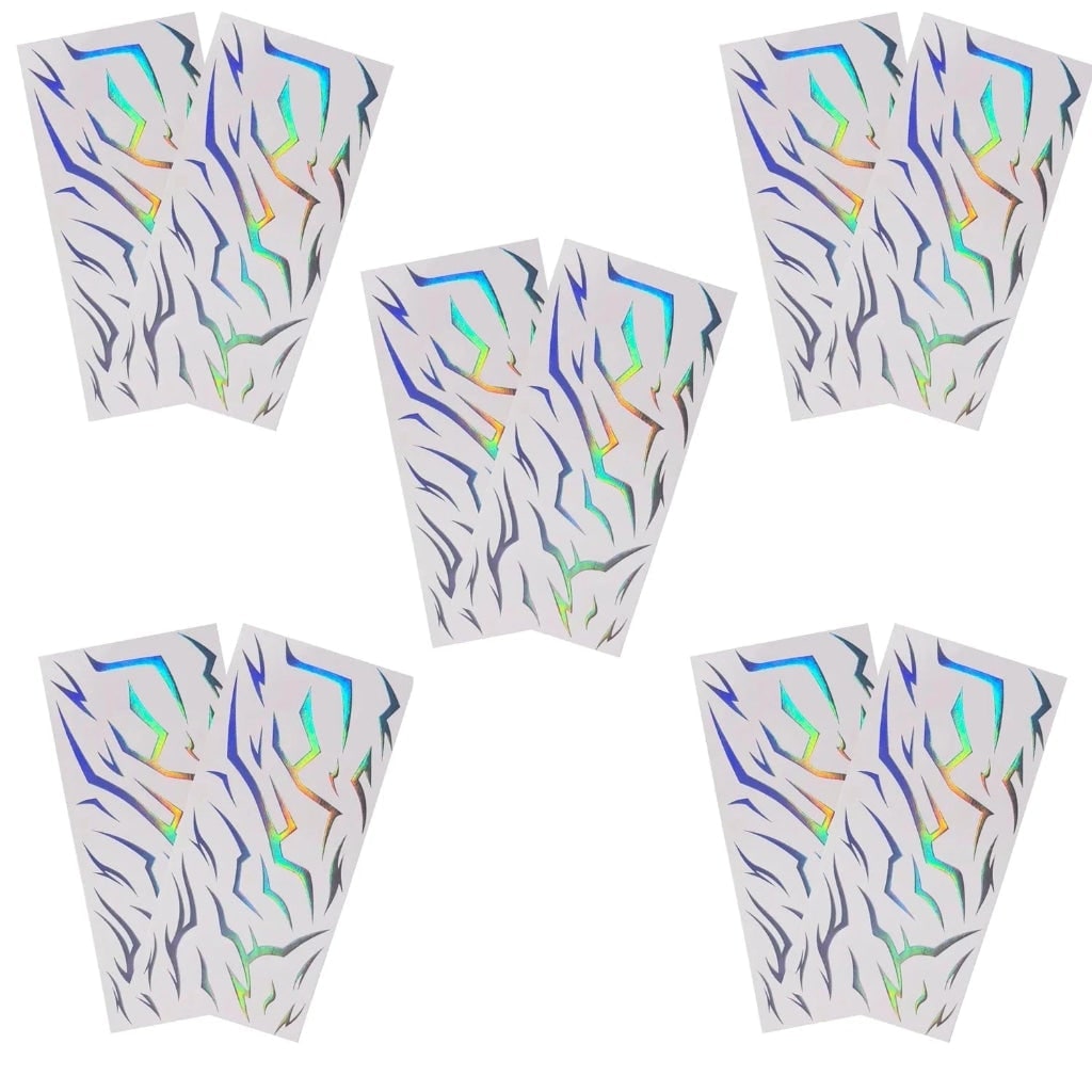 Holographic Lightning Bolt Temporary Tattoos for Halloween with Ten Sheets