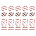 Halloween Temporary Tattoos with Realistic Wound and Scar Designs Waterproof Sheet