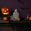 Halloween Party Decorations Miniature Resin Tombstone Figurine with Weathered Stone Finish