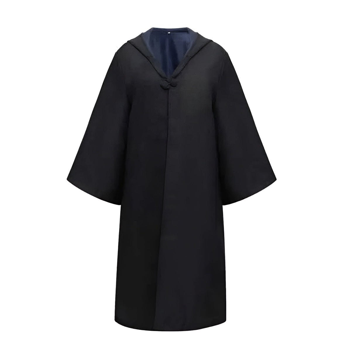 Halloween Costumes Wizard Hooded Robe with Striped Scarf Tie and Glasses for Cosplay Party