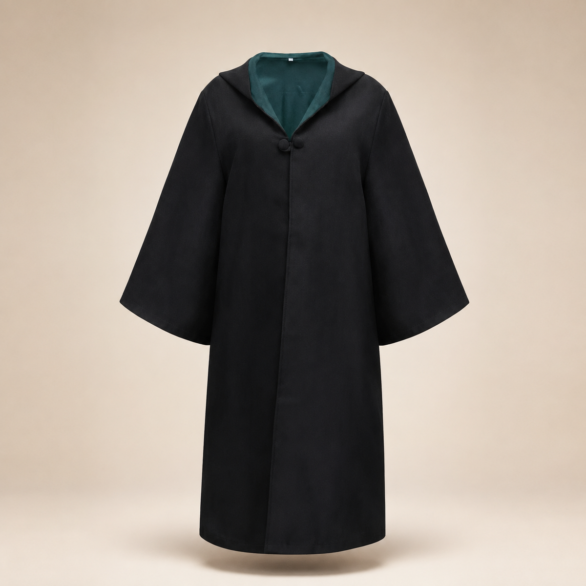 Halloween Costumes Wizard Robe with Hood Bell Sleeves and Striped Knit Scarf for Cosplay