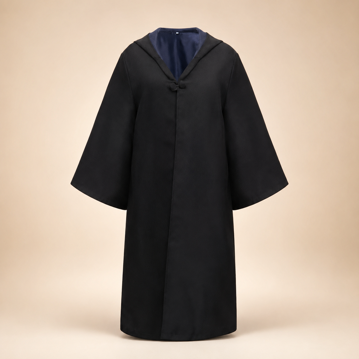 Halloween Costumes Wizard Robe with Hood Bell Sleeves and Striped Knit Scarf for Cosplay
