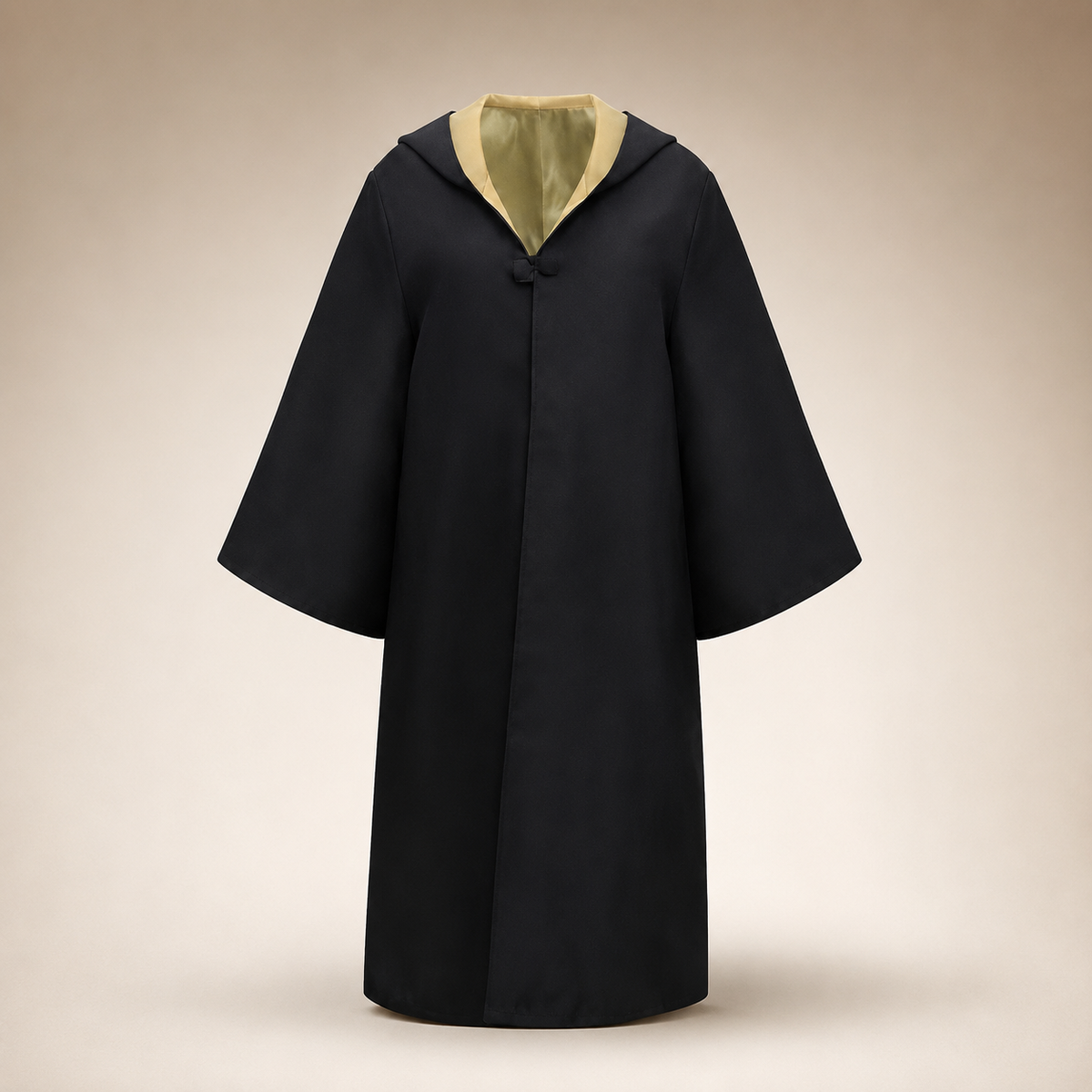 Halloween Costumes Wizard Robe with Hood Bell Sleeves and Striped Knit Scarf for Cosplay