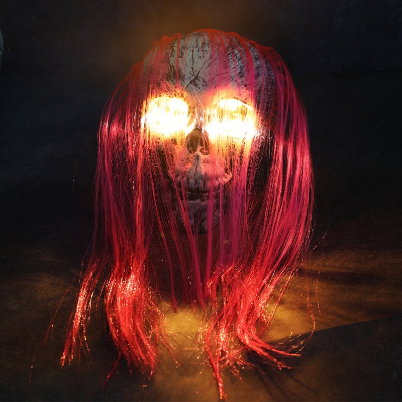 Halloween Decorations Outdoor Skeleton Arm Stakes with Skull and Battery Powered LED Lights