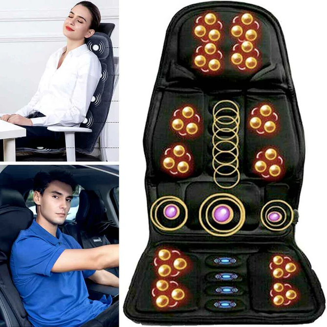 Heated Massage Chair Pad Full Body with Vibration Zones and Adjustable Heat for Home