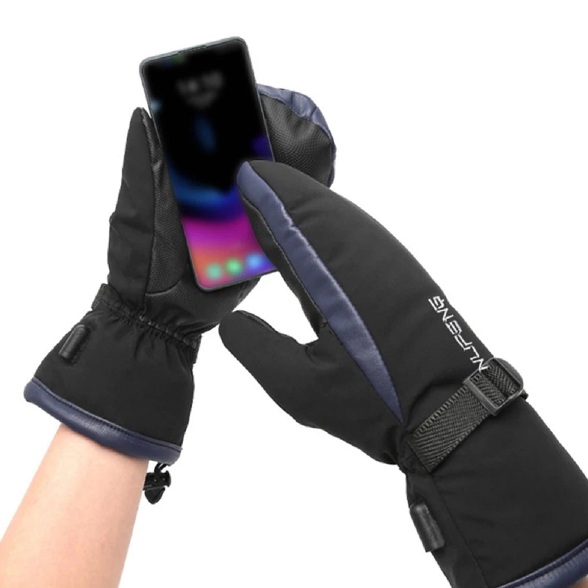 Rechargeable Heated Gloves Winter Warming Gloves with USB Charging and Touchscreen Tips